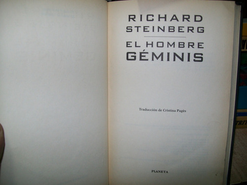 El Hombre Geminis - Novela- Richard Steinberg (Usado)