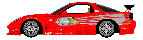 Kit Calcomanias Mazda Rx-7 Toretto Rapido Y Furioso 1