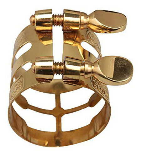 Abrazadera Saxofón Alto Doble Tornillo Dorado