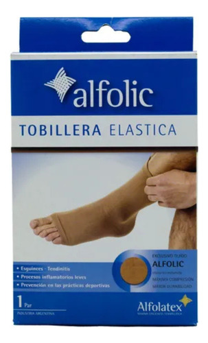 Tobillera Elastica Alfolic 1 Par Esguinces-tendinitis Talle 2