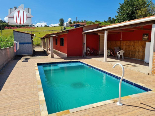 Linda Chácara Com 02 Dormitórios, Piscina, Espaço Gourmet, Bairro Povoado À Venda, 500 M² Por R$ 230.000 - Rural - Socorro/sp - Ch0921