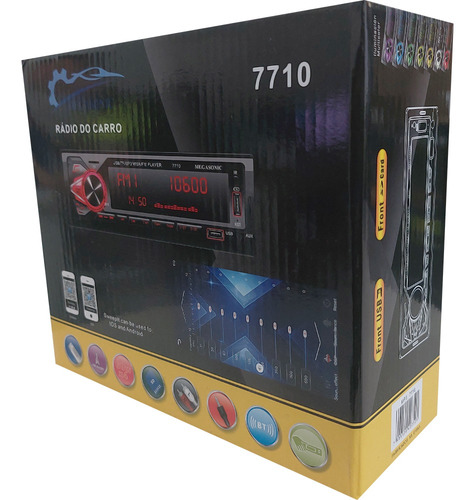 Som Mp3 Carro Universal 2 Usb Slot Sd Aux Radio Fm Bluetooth