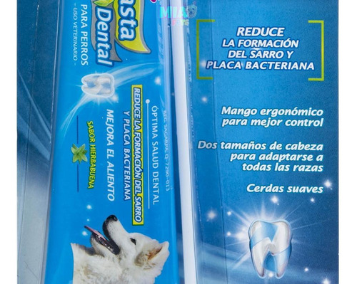 Imagen 3 de 5 de Kit Dental Perros Fancy Pets Cepillo Pasta 90g Antisarro
