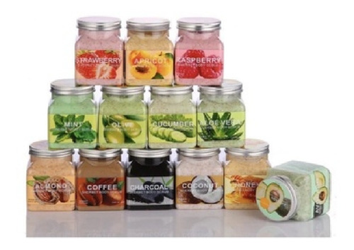 Exfoliante Corporal De Baño Frutas Aclarante Suavizante Fresa,aloevera,lavanda,miel,coco,café,
