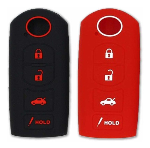 2pcs Keyless4u Silicone Key Fob Case Cover Protector Jacket 