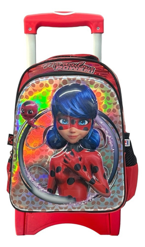 Mochila Lady Bug 3d Con Ruedas Original Fotorama Kinder