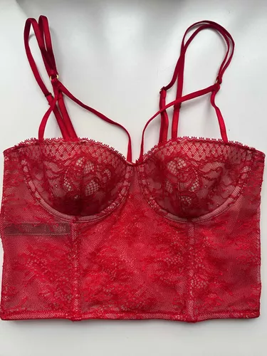 Corset Bustier Top Victoria Secret Rojo 32b( Busto 85 Cm)