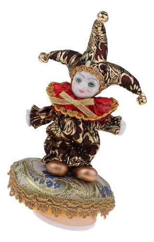 Muñeca Italiana De Payaso De Porcelana Con Forma De Arlequín