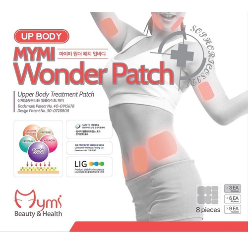 Mymi Parches Adelgazante Brazos Cara Abdomen Wonder Patch