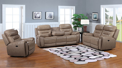 Imagen 2 de 2 de Sillón Reclinable 3 Cuerpos 100% Cuero Premium Divino