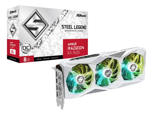 Placa De Vídeo Asrock Rx 7600 Steel Legend 8gb Gddr6