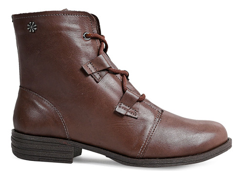 Bota Coturno New Face Café Feminino