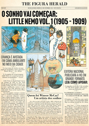 Little Nemo Vol. 1: (1905-1909), De Winsor Mccay. Série Não Informado, Vol. 1. Figura Editora, Capa Dura, Edição 1 Em Português, 2022