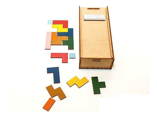 Tetris De Mesa De Madera Didáctico Ingenio 60 Piezas En Caja