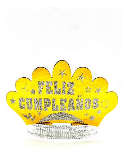 Dada® Corona Cintillo Feliz Cumpleaños Metalizado Brillo 3un