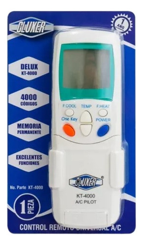 Control Remoto Cluxer Kt-4000 Para Aires Acondicionados