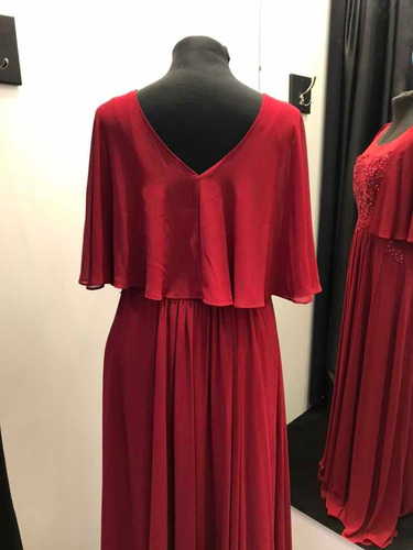 Vestido De Fiesta Rojo Borgoña Kayarall Alta Costura