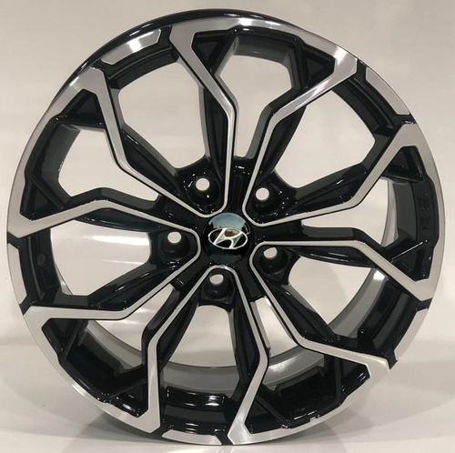 Roda Hyundai Creta Aro 17 5x114 (1 Unidade) + Bico Cor Preto Diamantado