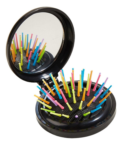 Peine Con Espejo Cepillos Redondos Para El Cabello Negro