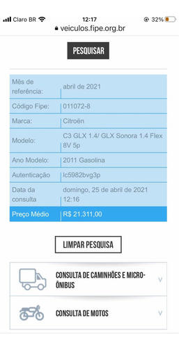 Citroën C3 2011 1.4 8v Glx Flex 5p