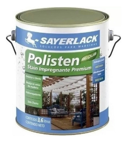 Protector Para Madera Polisten Acqua De Sayerlack 900ml Color Mogno