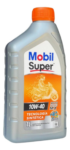 Aceite Mobil 10w-40 Super Moto Scooter Mx Semi Sintético 