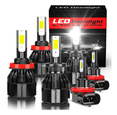 Kit De Focos Led H9 H7 H11 De Luz Alta/baja Para Chevrolet