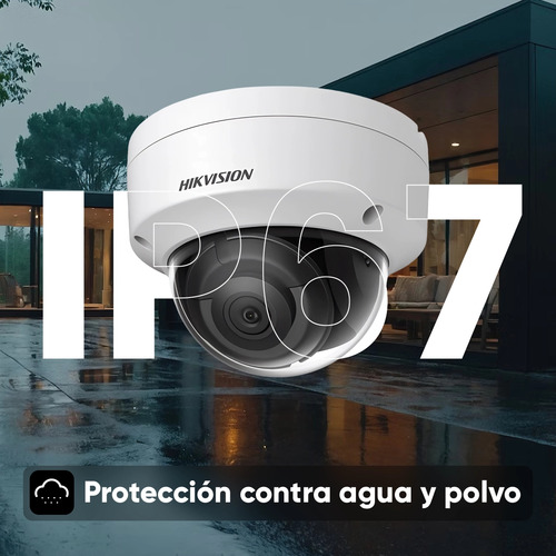Cámara de Seguridad Domo Hikvision DS-2CD2183G2-I IP 8MP 4K Certificación IP67 y Antivandalismo IK10 Luz Suplementaria 30 mts Tecnología Acusense con Detección de Personas y Vehiculos