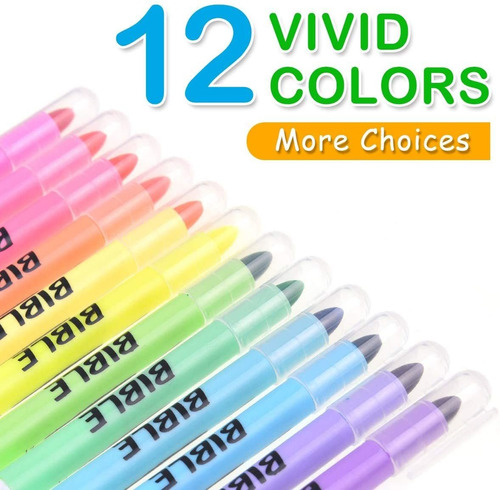 Resaltadores De Colores De Gel X24 Unidades 12 Colores