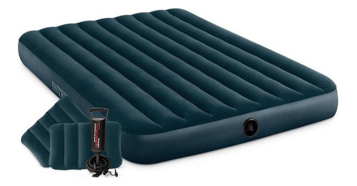 Colchon Inflable Intex Dura-beam 2 Almohadas + Inflador - Mm