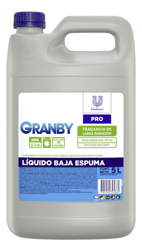 Jabon Liquido Granby Baja Espuma 5 Lts - Unilever