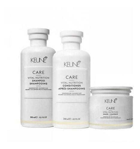 Keune Kit Vital Nutrition Sh 300ml + Cond 250ml + Masc 200g