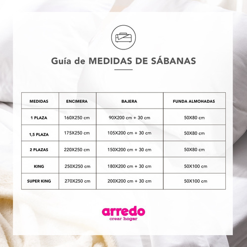 Sábanas Super King Arredo Algodón Peinado Lisas