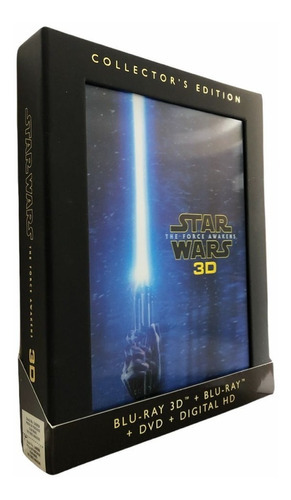Star Wars 7 Despertar Fuerza Collectors Blu-ray 3d + Bd+ Dvd