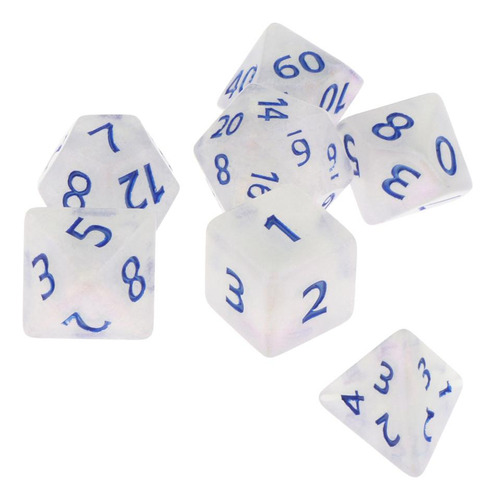 2 Juego De Dados Poliédricos De Plástico, Paquete 2 Piezas