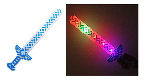 Juguete Espada Minecraft Diamante Niños Led Sonido Dizfras