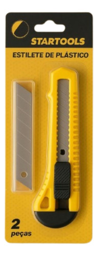 Kit Estilete De Plástico Startools Com Refil Lâminas Aço Car