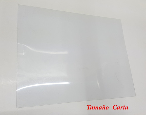 Acetato-pvc Hoja Tamaño Carta Calibre 10 Paquete De 100 Pzas