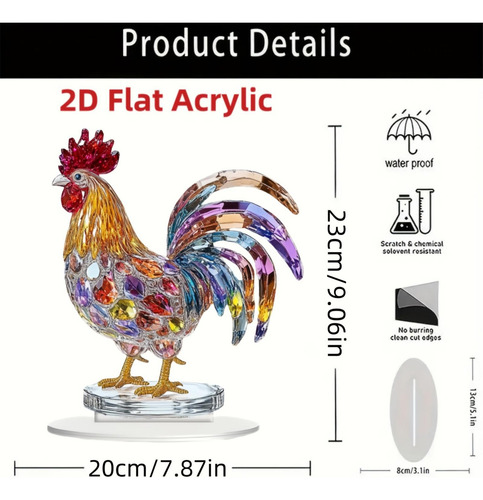 Acrílico Del Gallo 2d De Arte Base Signión Plana