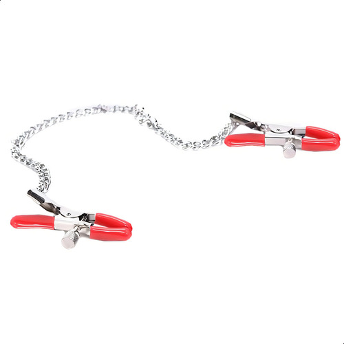 Pinza para pezones con opción de apretar y aflojar, color superior rojo
