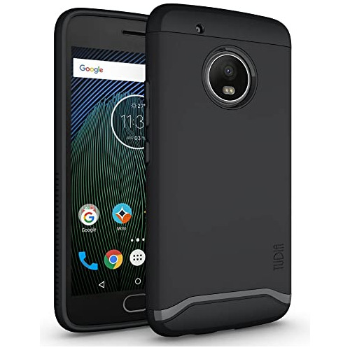 Funda Para Motorola Moto G5 Plus Negro Matte Doble Capa P-02