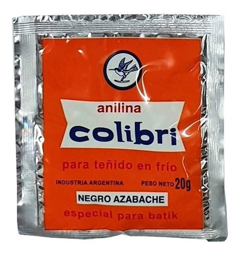 Anilina Colibri Negro Azabache X 20 G X 3 Unidades
