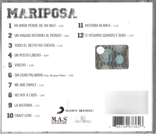 Cd Mariposa (lodovica Comello) Estándar
