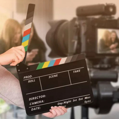 Tablero Película Claqueta Cine Director Escena Acción Corte