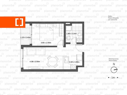 Venta De Apartamento Obra Construcción 1 Dormitorio En Palermo, Ventura Soho Unidad 703