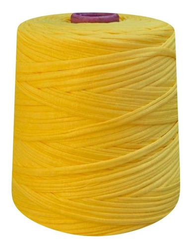 Fio De Malha Para Crochê Artesanato Colorido 1 Kg Cor Amarelo Canário