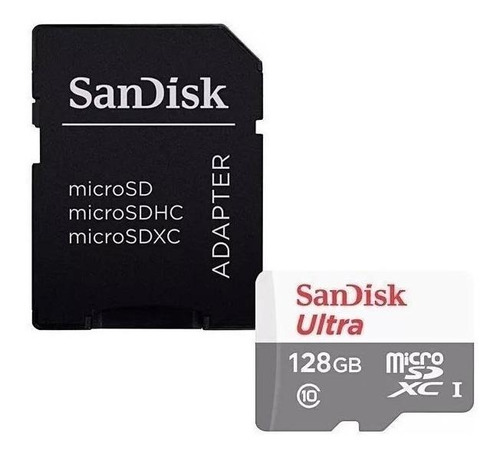 Imagen 1 de 6 de Tarjeta de memoria SanDisk SDSQUNR-128G-GN6TA  Ultra con adaptador SD 128GB