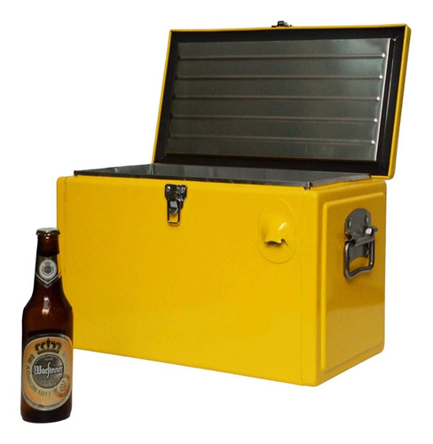 Conservadora Metal Cooler Yellow Import 20 Litros Frio 24hs