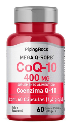 Piping Rock Coenzima Q 10 400 Mg - 60.00 Capsulas