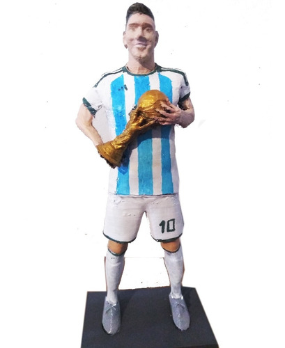  Messi 23cm Alt. Con La Copa Del Mundo (jugadores A Pedido)